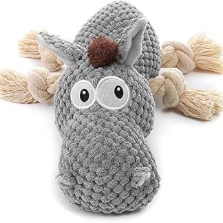 Sedioso Dog Toy, Tug of War Plush Dog Toy, Cute Squeaky Dog Toy with Crinkle Paper, Stuffed Dog Chew Toy for Large Breeds, Puppies, Small, Medium, Large Dogs