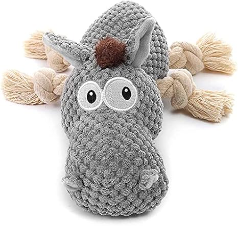 Sedioso Dog Toy, Tug of War Plush Dog Toy, Cute Squeaky Dog Toy with Crinkle Paper, Stuffed Dog Chew Toy for Large Breeds, Puppies, Small, Medium, Large Dogs
