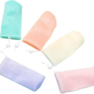 PLAFOPE Pack of 5 Foaming Mesh Soap Bags Soap Bags Soap Bag Soap Net Bag for Soap Bars Soap Bag Mesh Soap Bag for Soap Sleeve Net