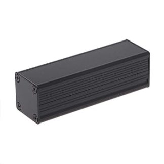 GUMEI New DIY Extruded Electronic Project Aluminium Housing Black 80 x 25 x 25 mm Junction Box