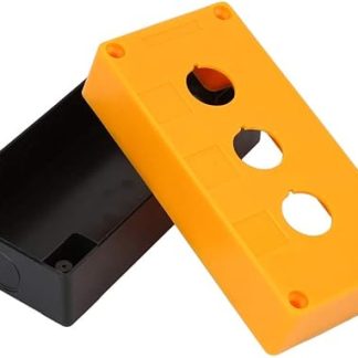 BX3 Electrical Junction Box 22mm Three Holes Push Button Switch Control Protective Box ABS Housing Waterproof (Yellow)