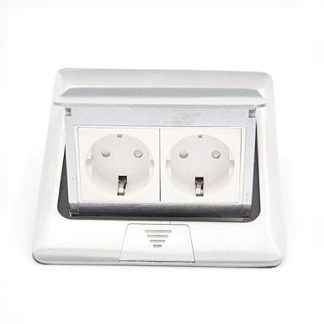 LENJKYYO Built-in Socket Floor Socket Retractable 2-Way Double Sockets Floor Socket for Floor Table Office Worktop Conference Table Floor Worktop Table Kitchen