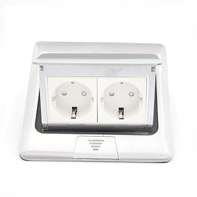LENJKYYO Built-in Socket Floor Socket Retractable 2-Way Double Sockets Floor Socket for Floor Table Office Worktop Conference Table Floor Worktop Table Kitchen