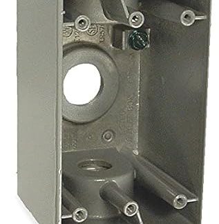 Bell 5385-0 2-5/8 Deep Weatherproof Electrical Box with (1) Gear, (3) 1/2 Outlets, 4-1/2 x 2-3/4, Grey by Bell