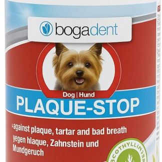 Bogadent Plaque-Stop – Dog Dental Care – 70 g – Powder for Removing Tartar & Against Bad Breath in Dogs – Simply Remove Tartar Yourself – Tartar Remover Dog, UBO0783