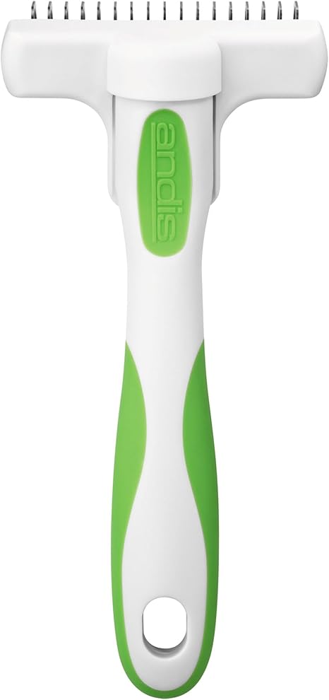 Andis Deshedding Tool - Dog Deshedding Brush - Effectively Removes Undercoat - Deshedding Brush for Dogs and Cats - Helps Stripping Fur and Reduces Shedding - Rubber Handle