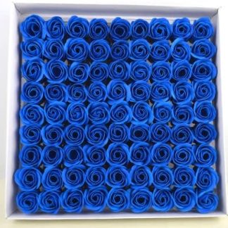 81pcs Rose Bath Body Flower Soap Scented Rose Flower Essential Wedding Flower Blue