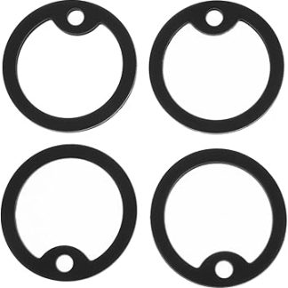 Garneck Set of 4 Silicone Dog Tags - Black - Rubber Ring for Dog Tags - Protects and Dampens Sounds from Military Dog ID Tags