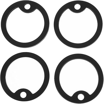 Garneck Set of 4 Silicone Dog Tags - Black - Rubber Ring for Dog Tags - Protects and Dampens Sounds from Military Dog ID Tags