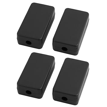 Ruilogod 4 stücke 47mm x 25mm x 15mm staubdichte IP65 DIY-Projekt Elektrische Anschlusskasten Schwarz