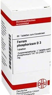 DHU Ferrum Phosphoricum D3 Tablets, Pack of 80 Tablets