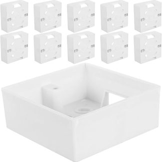 HIAKDOFT Pack of 12 Flush-Mounted Switch Sockets, 86 cm, Flame Retardant Protective Housing with Dustproof Covers, Compatible with Wall Sockets and Distribution Boxes for Living and