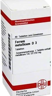 DHU Ferrum Metallicum D3 Tablets, Pack of 80 Tablets