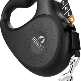 ReaVET Retractable Dog Lead 8 m for Large Dogs (XL) I Ergonomic & Non-Slip Handle I Retractable Dog Lead Robust Extendable Lead with Brake Stop System I Lead Dog up to 50 kg