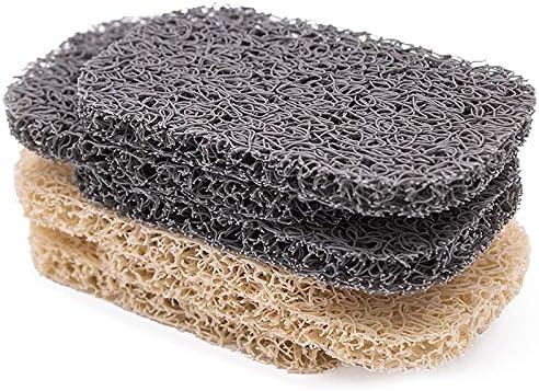 Soap Saver Pads Soap for Soap Dish Multi-Directional Bioplastic Efficient Draining 6 Piece Set