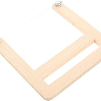 SHERCHPRY Robust Wooden Soap Cutter with Adjustable Wire and Non-Slip Base for Homemade Soap Making and Cake Cutting