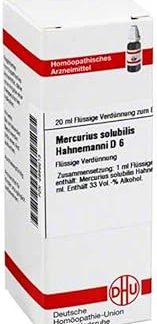 DHU Mercurius solubilis Hahnemanni D6 Dilution, 20 ml solution