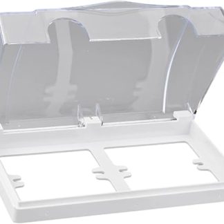 Zuoeay 2 Gang Socket Waterproof Box Electric Plug Cover 86 Type Socket Switches Protections Covers Wall Switches Outlet Case Plastic Electrical Outlet Cover
