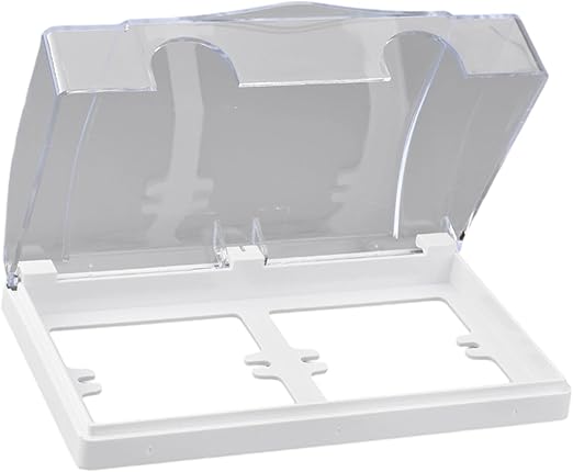 Zuoeay 2 Gang Socket Waterproof Box Electric Plug Cover 86 Type Socket Switches Protections Covers Wall Switches Outlet Case Plastic Electrical Outlet Cover