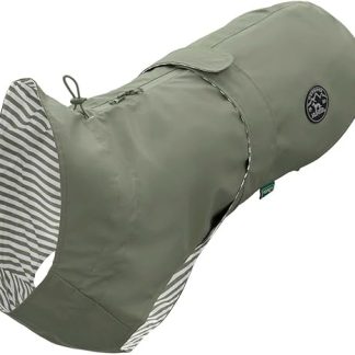 HUNTER Milford Dog Raincoat with Harness and Collar Opening, 40, Green