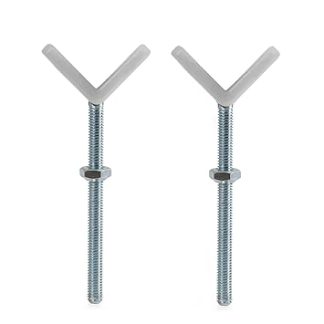 Hauck Y spindles for railing for hauck stop, open N stop, lock guard AutoClose N wood and stop, white can be combined with 9 cm and 21 cm, 2 PCs., 75-80 cm, without drilling, close N