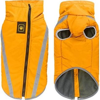 Idepet Waterproof Dog Coat, Winter Warm Jacket, Windproof Pet Clothing, Dog Jacket Outfit for Small, Medium Dogs, with Harness Hole, X–6XL