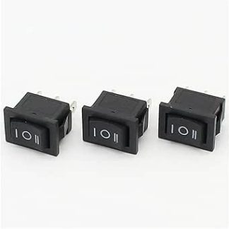 3 position rocker switch 3 pins on off on snap switch 5pcs RUAJOGYNVM