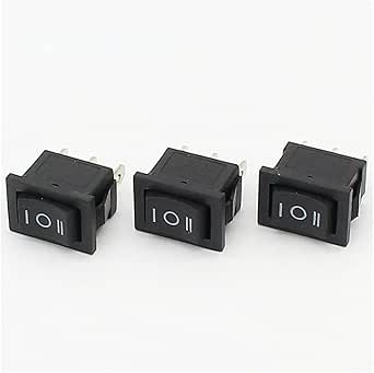 3 position rocker switch 3 pins on off on snap switch 5pcs RUAJOGYNVM