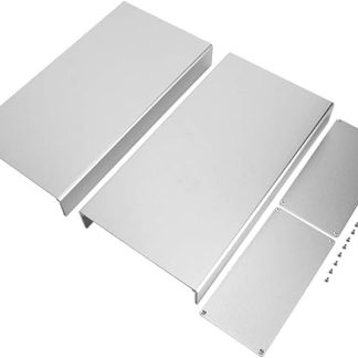 DIY Electronic Housing Aluminium Shell Electronic Engineering Box Shell DIY Circuit Board Cooling Box 80 x 160 x 300 mm Wiring Metal Shielding Box Power Supply Signal Isolator (Silver Sand)