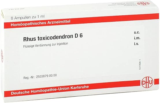 Rhus Toxicodendron D 6 Ampoules M8 x 1 ml