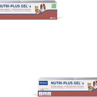 Virbac Nutri-Plus Gel | Double Pack | 2 x 120 g Tube | Supplementary Feed for Dogs and Cats for Convalescence | Appetite Stimulating, Highly Concentrated Energy Carrier