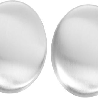 Cabilock 2 x Deodorising Soap Odour Remover Soap Stainless Steel Soaps for Home Hand Cleaning Soaps Odour Removing Soap for Cooking Soap for Home Silver Stainless Steel