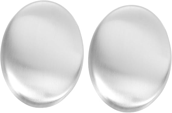 Cabilock 2 x Deodorising Soap Odour Remover Soap Stainless Steel Soaps for Home Hand Cleaning Soaps Odour Removing Soap for Cooking Soap for Home Silver Stainless Steel