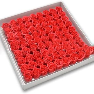 81 x Rose Bath Body Flower Soap Scented Rose Flower Essential Wedding Flower Red