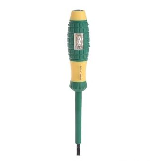 Buwei Electrical Tester Pen 220 V Slotted Screwdriver Voltage Power Detector Probe 4 mm
