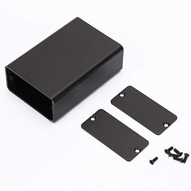 Elektronisches Projektgehäuse, mattschwarzes Aluminium-Leiterplatten-Instrumentenkastengehäuse Elektronisches Projektgehäuse