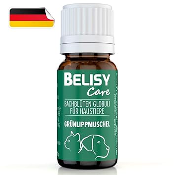 BELISY Green-lipped mussel Bach flower beads for dogs and cats, joint active, special Bach flower mixture, alcohol-free, 10 g