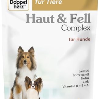 Doppelherz Skin and Coat Complex for Dogs - To Support Skin Function for Dermatosis and Excessive Hair Loss - 60 Chews