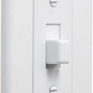 taymac mw2570 W Decorator, Non-Metallic Wall Socket, One Toggle Switch Cover-Up, Single Band, White Smooth, Porcelain Beads