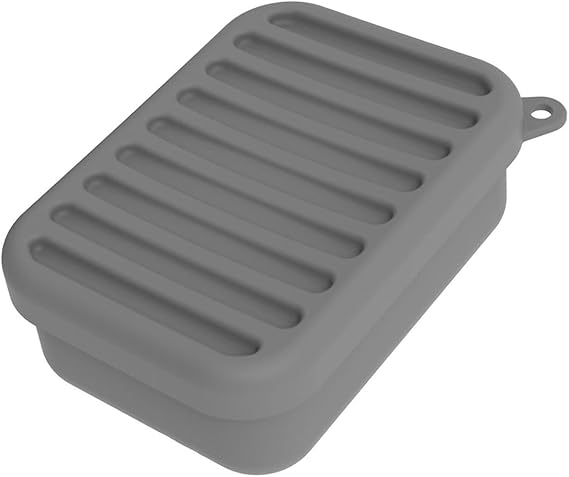 Silicone Soap with Lid Dustproof Soap Dry and Clean for Bathroom or Kitchen Use