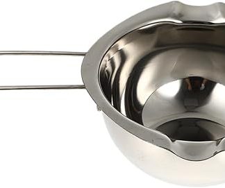 BATHVEVE Melting Container for Soap Made of Stainless Steel with Long Handle Heat Resistant Melting Pot for Handmade Soap Easy to Clean and Durable