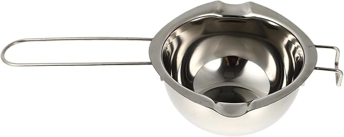 BATHVEVE Melting Container for Soap Made of Stainless Steel with Long Handle Heat Resistant Melting Pot for Handmade Soap Easy to Clean and Durable
