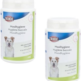 Trixie Mouth Hygiene | Double Pack | 2 x 220 g | Can Support Dog Mouth Hygiene | Can Be Helpful to Prevent Mouth Odour and Tartar | With Chlorophyll