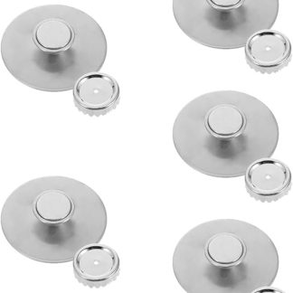 NUOBESTY Pack of 5 Magnetic Soap Holder Mounted Block Soap Holder Bathroom Shower Non-Contact Wall Soap Holder Bathroom Soap Holder Frame Stainless Steel