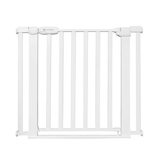 Kinderkraft Lock&GO Stair Safety Gate, No Drilling, Door Safety Gate, Child Safety Gate, from 75 to 103 cm, Open 90 Degrees, Double Locking, White
