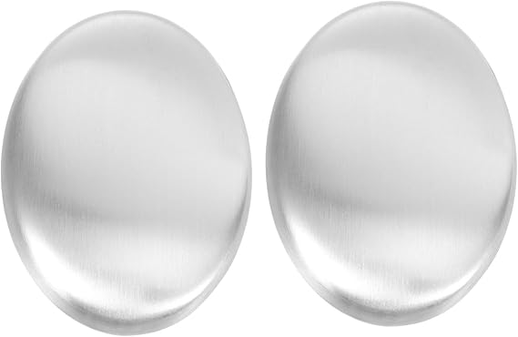 UKCOCO Pack of 2 Soap Odour Elimination Metal Soap for Removing Odours for Kitchen and Restaurant Sustainable and Reusable