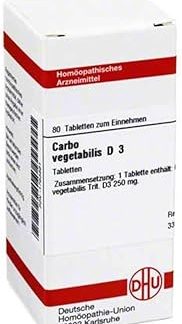 DHU Carbo Vegetabilis D3 Tablets, Pack of 80 Tablets