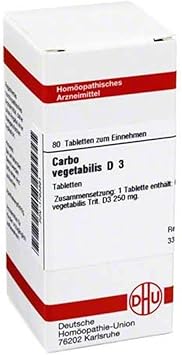 DHU Carbo Vegetabilis D3 Tablets, Pack of 80 Tablets