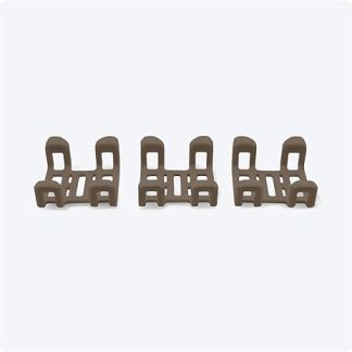 Tractive GPS Tracker for Dogs - Pack of 3 Rubber Clips (Normal, Brown)