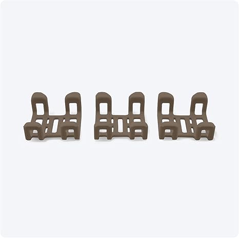 Tractive GPS Tracker for Dogs - Pack of 3 Rubber Clips (Normal, Brown)